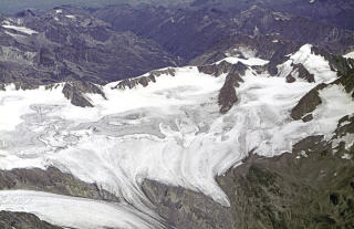 Vernagtferner 1969 (Luftbild Oskar Reinwarth)