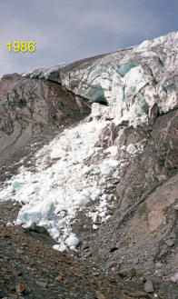 Eisbruch am Rand der westlichen Felsschwelle     (Foto: E. Heucke)