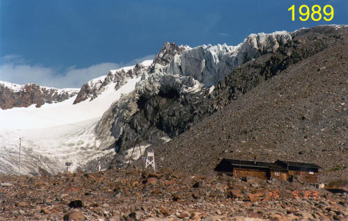 Der Eisbruch an der östlichen Felsschwelle 1989     (Foto: E. Heucke)