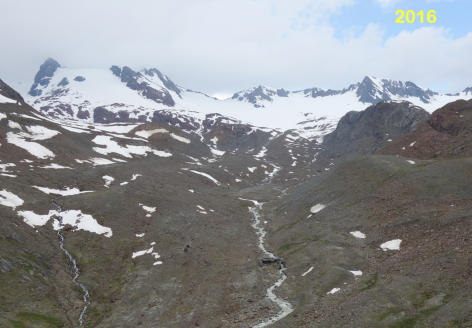 Gletschervorfeld 2016 nach Norden