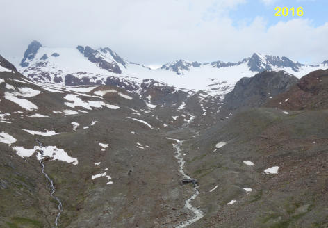 Gletschervorfeld 2016 nach Norden